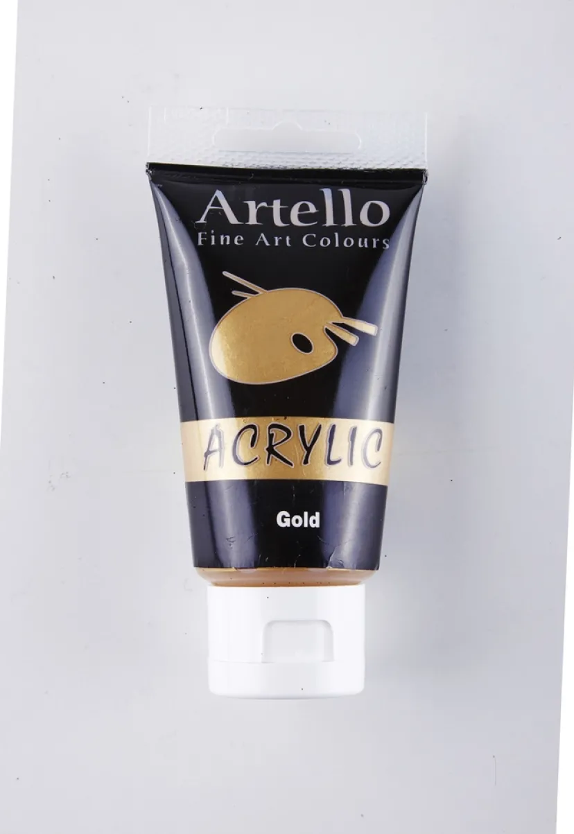 Akrylmaling Artello guld 75ml> Outlet