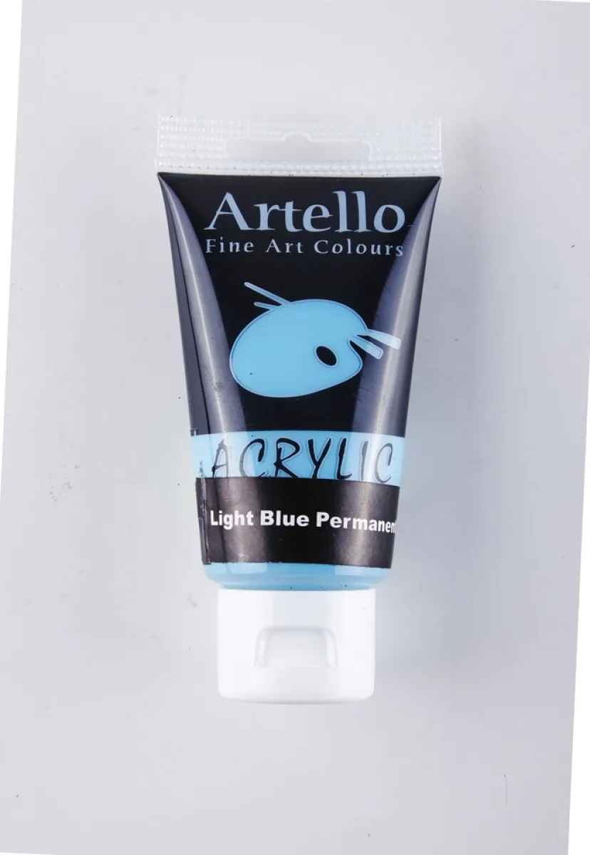 Akrylmaling Artello lysblå permanent 75ml> Clearance