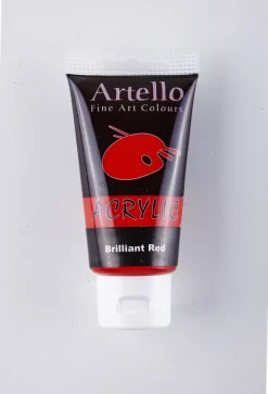 Akrylmaling Artello rød brilliant 75ml> Clearance