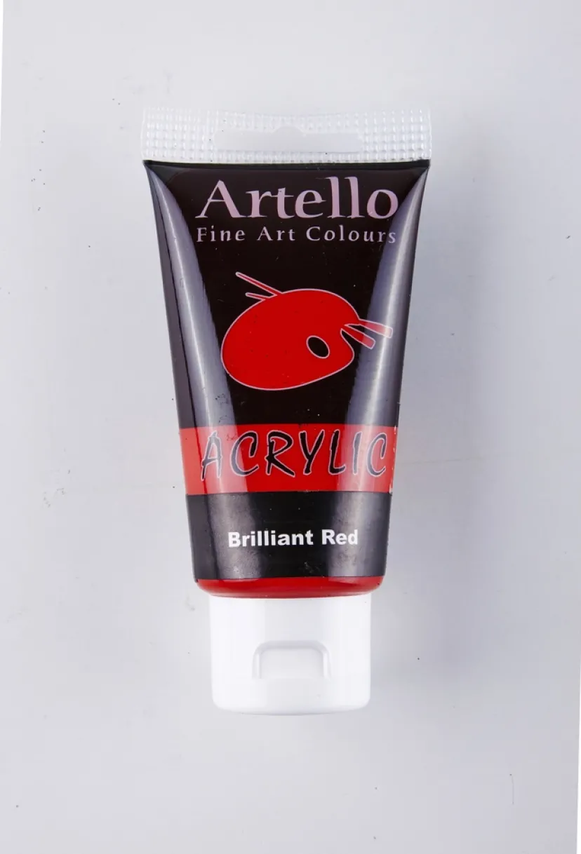 Akrylmaling Artello rød brilliant 75ml> Clearance