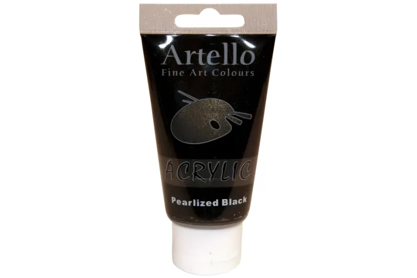 Akrylmaling Artello sort pearlized 75ml> Outlet