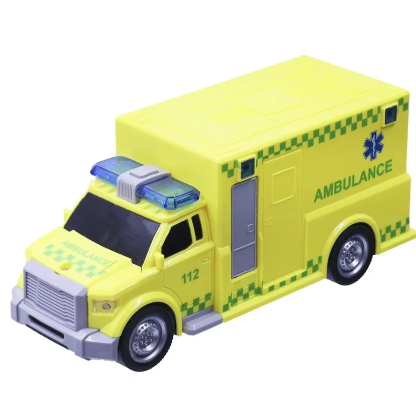 Ambulance med lys og lyd>
