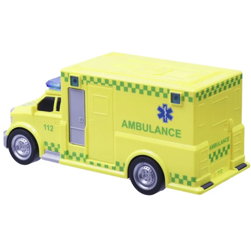 Ambulance med lys og lyd>