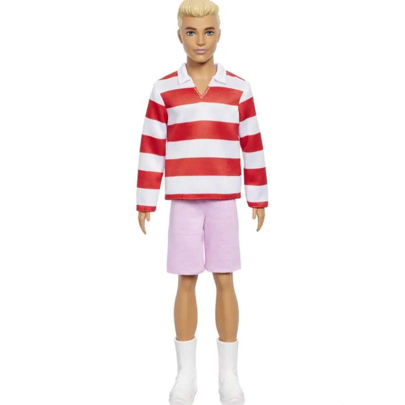 Fashionista Ken Dukke Rød & Hvid Striber>Barbie Clearance
