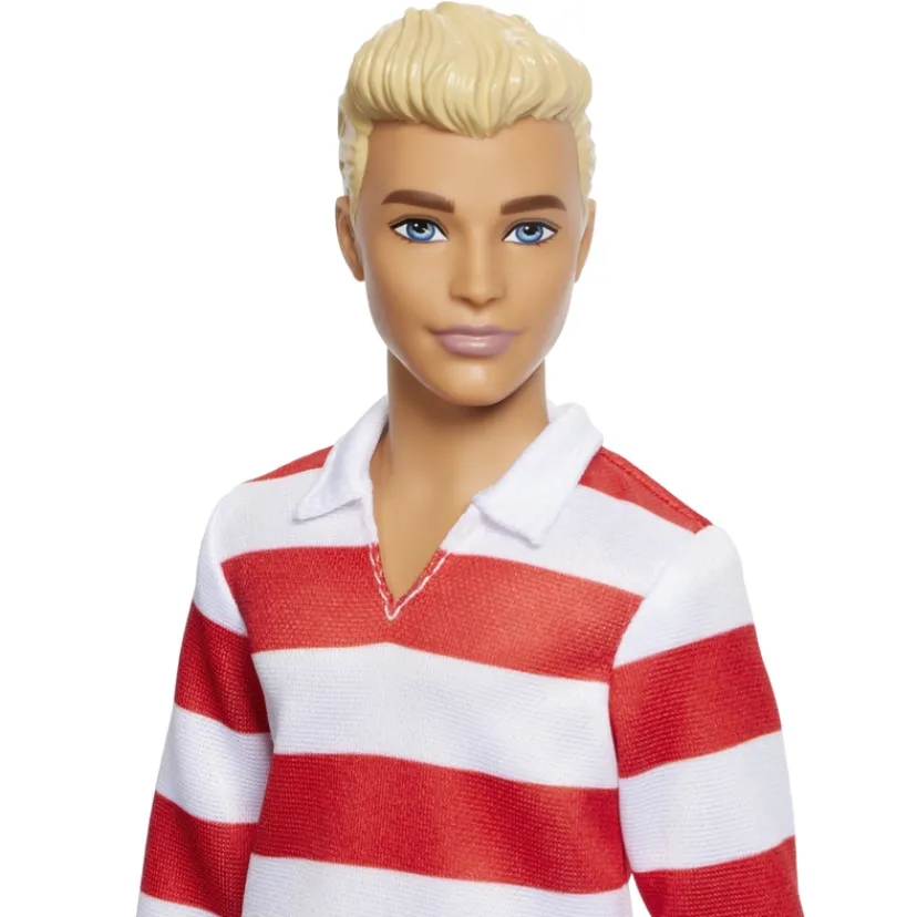 Fashionista Ken Dukke Rød & Hvid Striber>Barbie Clearance