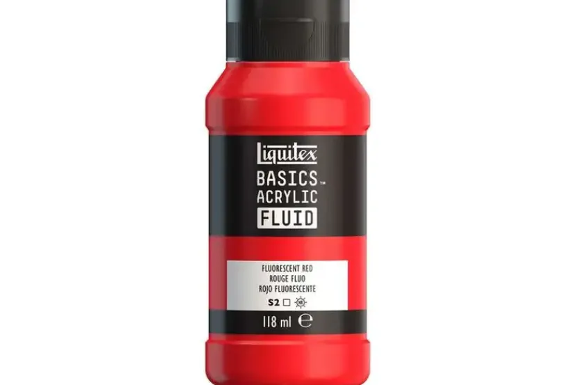 Basics fluid 118ml fluorescent red row 983>LIQUITEX Best