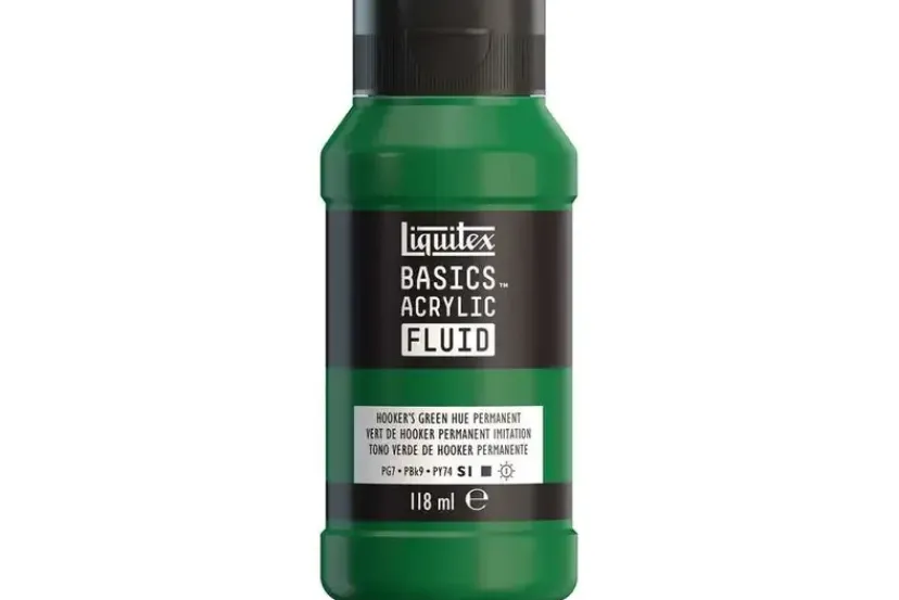 Basics fluid 118ml hookers green permanent hue row>LIQUITEX Discount