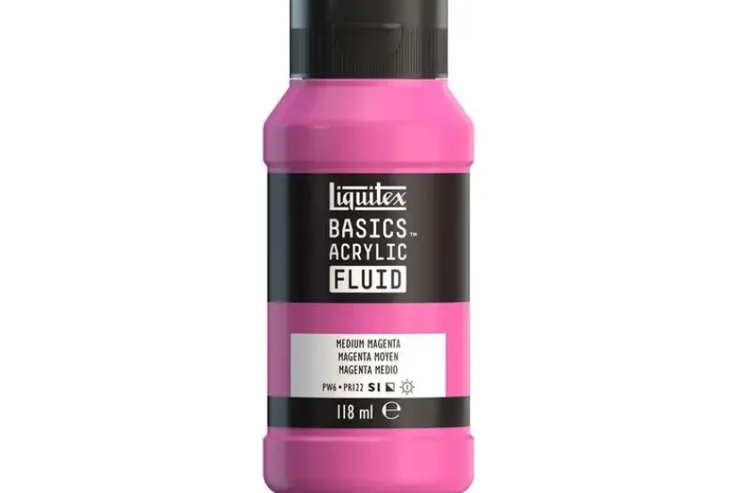 Basics fluid 118ml medium magenta row 500>LIQUITEX Hot
