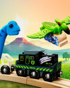 Batteridrevet tog med dinosaur><noscript><img width=