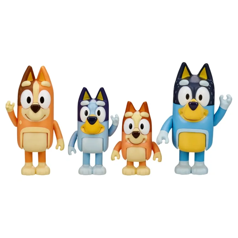 , 4 pk. Figurer, familien>Bluey Best
