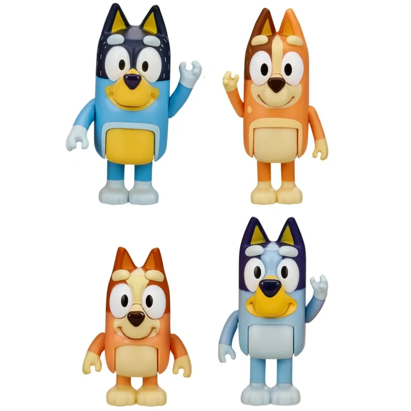 , 4 pk. Figurer, familien>Bluey Best