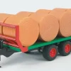 Balletrailer med 8 rundballer>Bruder Online