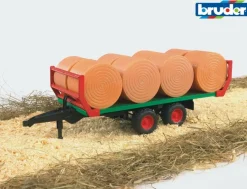 Balletrailer med 8 rundballer>Bruder Online
