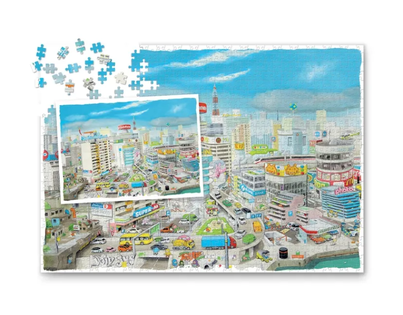 Den fantastiske bus - Ahnstarr City. 1000 brikker>Puslespil