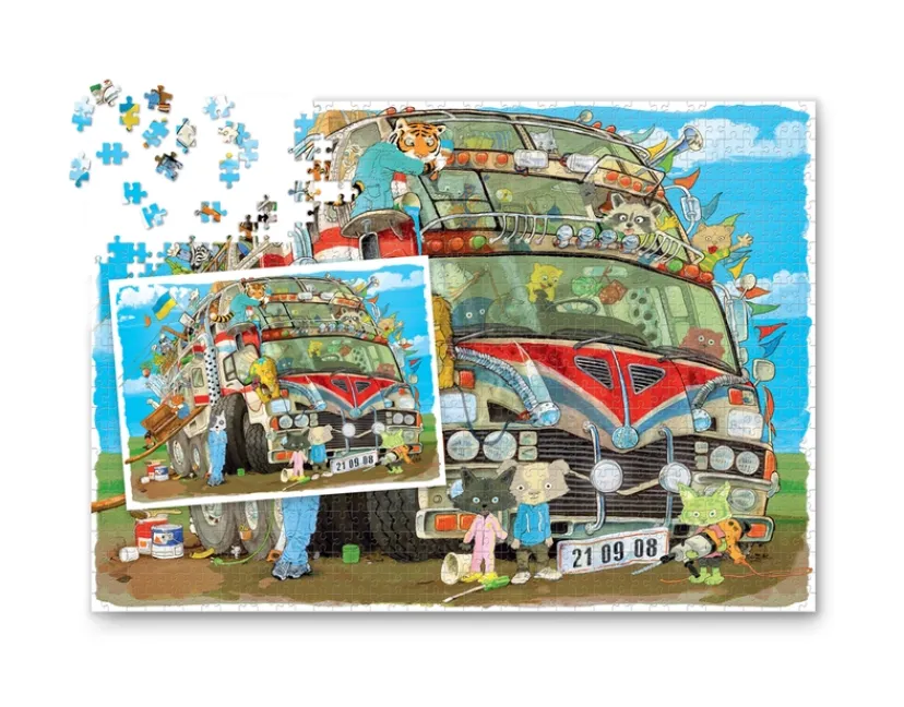 Den fantastiske bus - 1000 brikker>Puslespil Discount