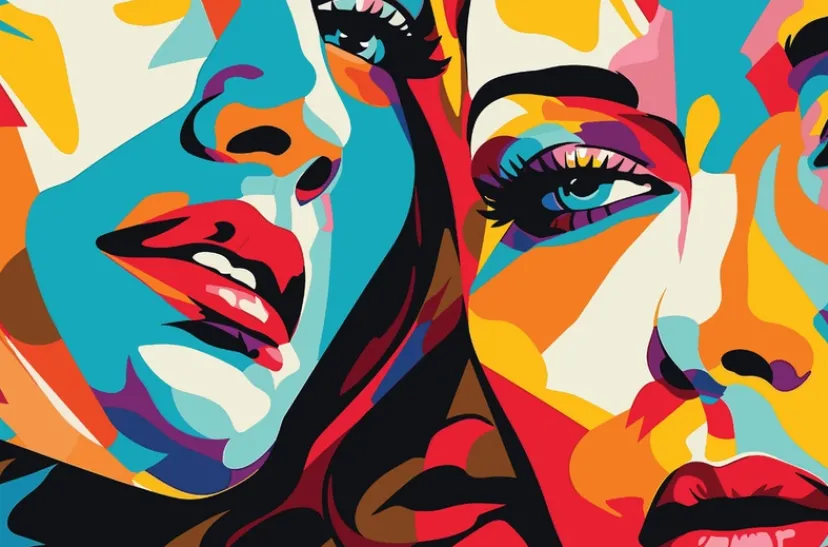 Diamond art ansigter FARVERIG 20 x 30 cm> Online