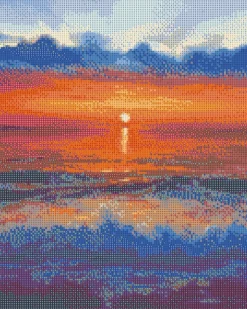 Diamond art hav M/solnedgang 40 x 50 cm> New