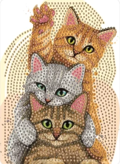 Diamond art kattekillinger 13 x 18 cm> Best