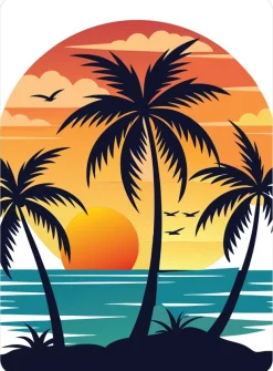 Diamond art solnedgang M/palmer 13 x 18 cm><noscript><img width=