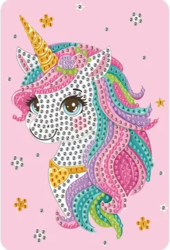 Diamond art unicorn m/stjerner 10 x 15 cm> New