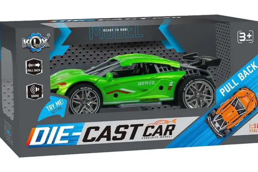 Die-Cast pull-back bil grøn> Clearance
