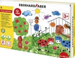 Eberhard Faber Fingermaling 100 ml 6 ass farver>Faber-Castell Online