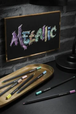 Farveblyant metallic 12 ass>Faber-Castell Discount