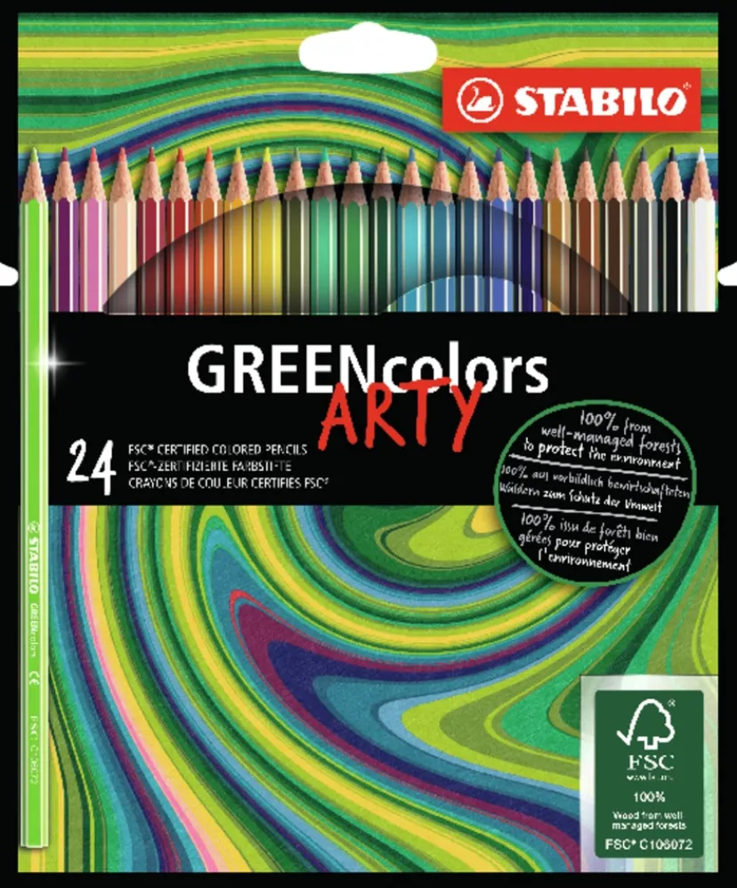 Farveblyanter 24 stk>Stabilo Discount