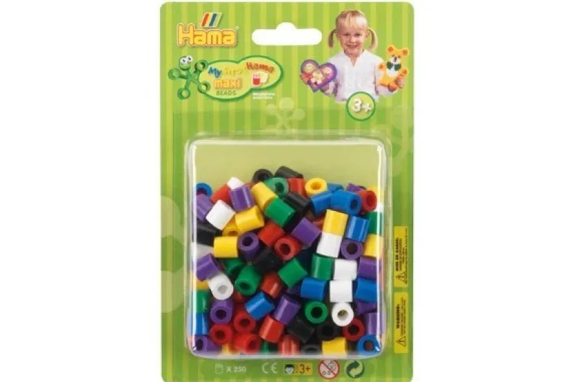 maxi perler i blister 250stk mix 00>Hama Outlet