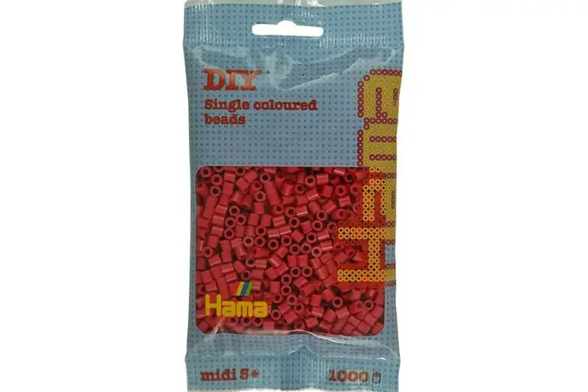 midi perler 1000 stk kirsebærrød 114>Hama New