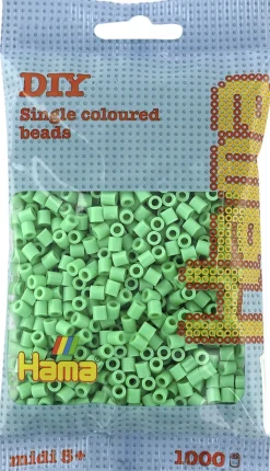 midi perler 1000 stk lysegrøn 11>Hama