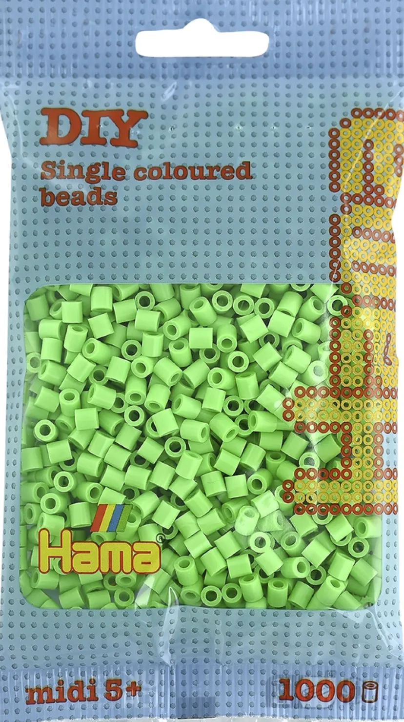 midi perler 1000 stk pastel grøn 47>Hama Discount