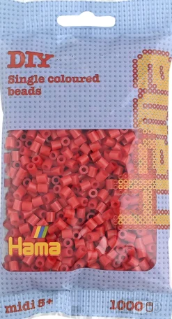 midi perler 1000 stk rød 5>Hama Best