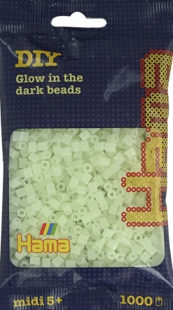 midi perler 1000 stk selvlysende grøn 55>Hama Hot