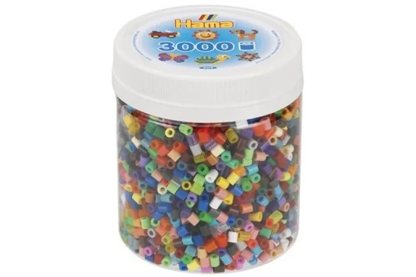 midi perler bæger 3000stk mix 68>Hama Online