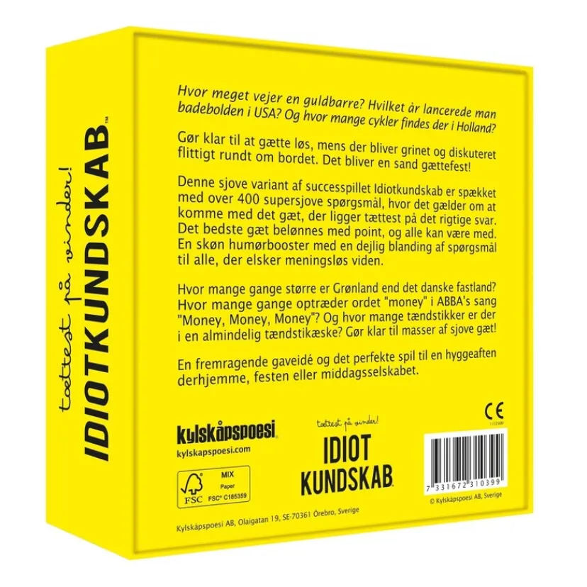 Idiotkundskab Tættest på vinder!>Kylskåpspoesi Discount