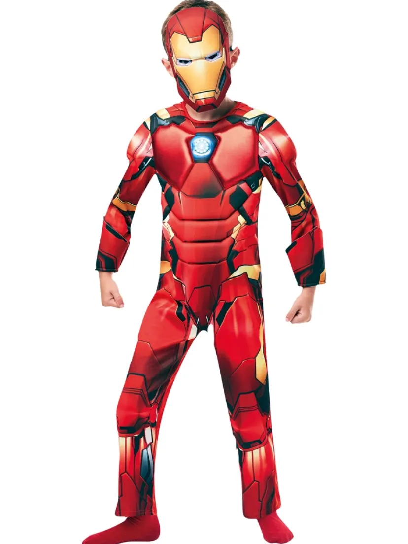 Iron Man Deluxe kostume med maske str. 5-6 år>Marvel Best