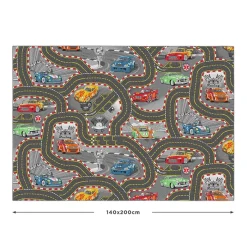 Legetæppe - Racer bane - 140 x 200 cm> Clearance
