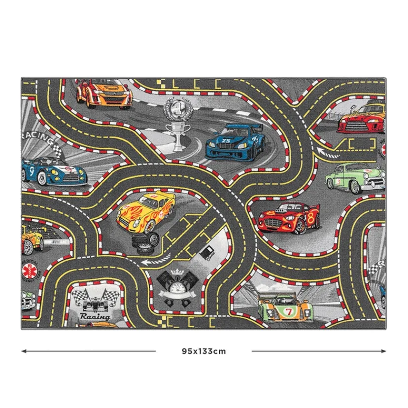 Legetæppe - Racer bane - 95 x 133 cm> Discount
