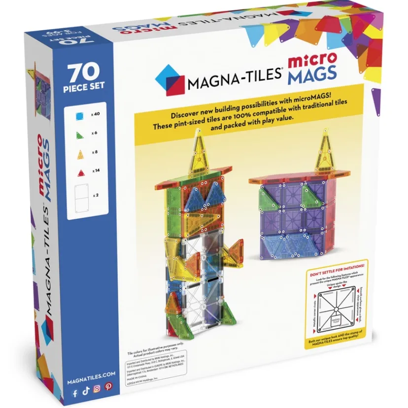 MAGNA-TILES microMAGS 70 stk>MAGNATILES Hot