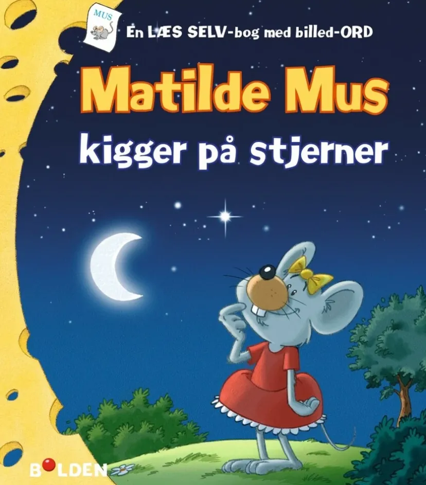 Matilde Mus kigger på stjerner>