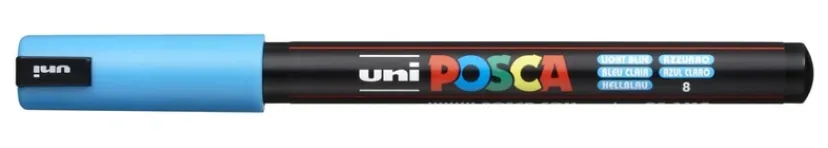 Paintmarker Uni pc-1mr lys blå>POSCA Online