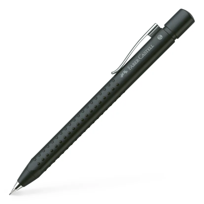 Pencil 0,7 grip metallic sort>Faber-Castell Sale