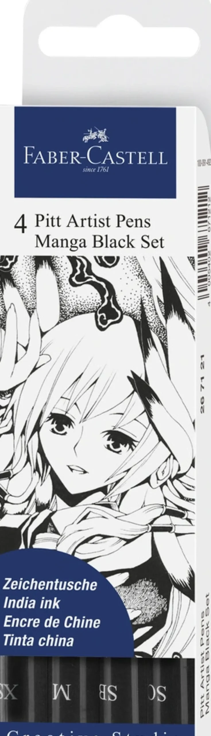 Pitt art manga 4 ass sort>Faber-Castell
