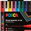 Paintmarker Uni PC-3M 8P sæt basic colors>POSCA Hot