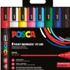 Paintmarker Uni PC-5M 8P sæt basic colors>POSCA Hot
