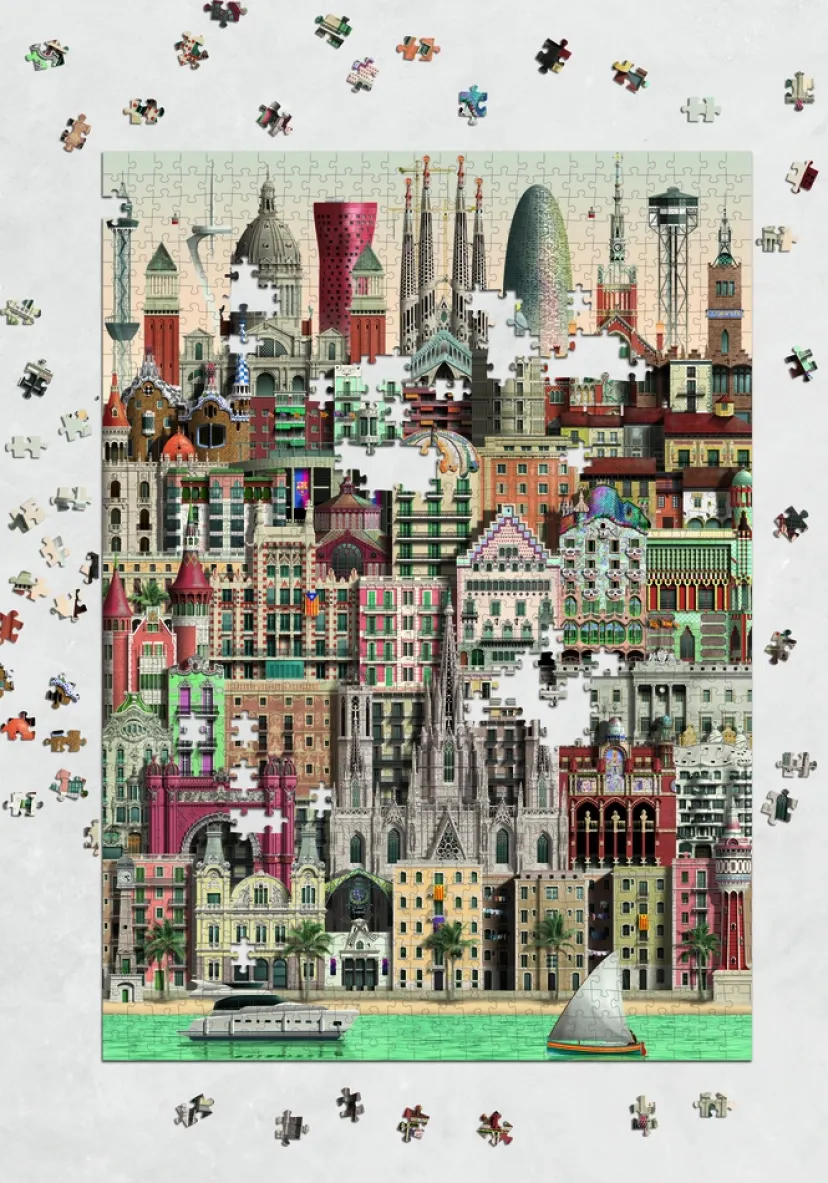 Puslespil barcelona 1000 brikker>Martin Schwartz Discount