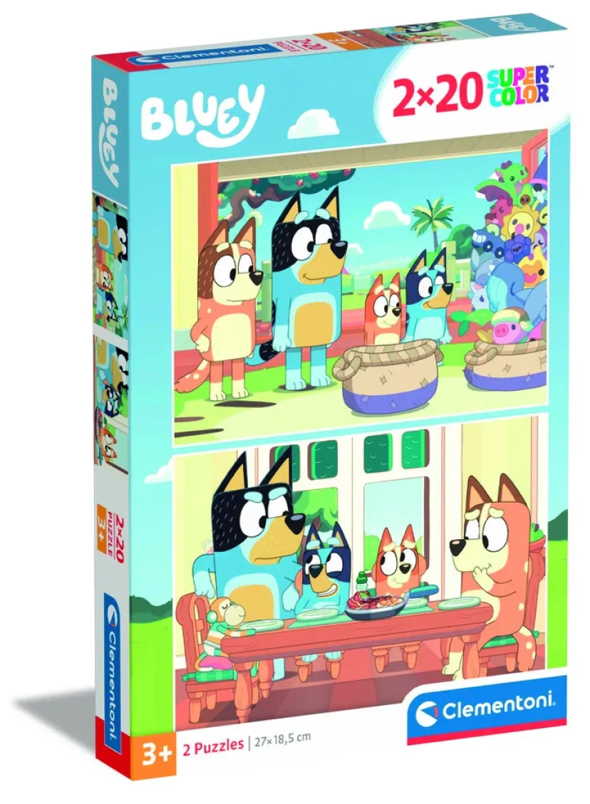 Puslespil Bluey 2x20 brikker>Clementoni Outlet
