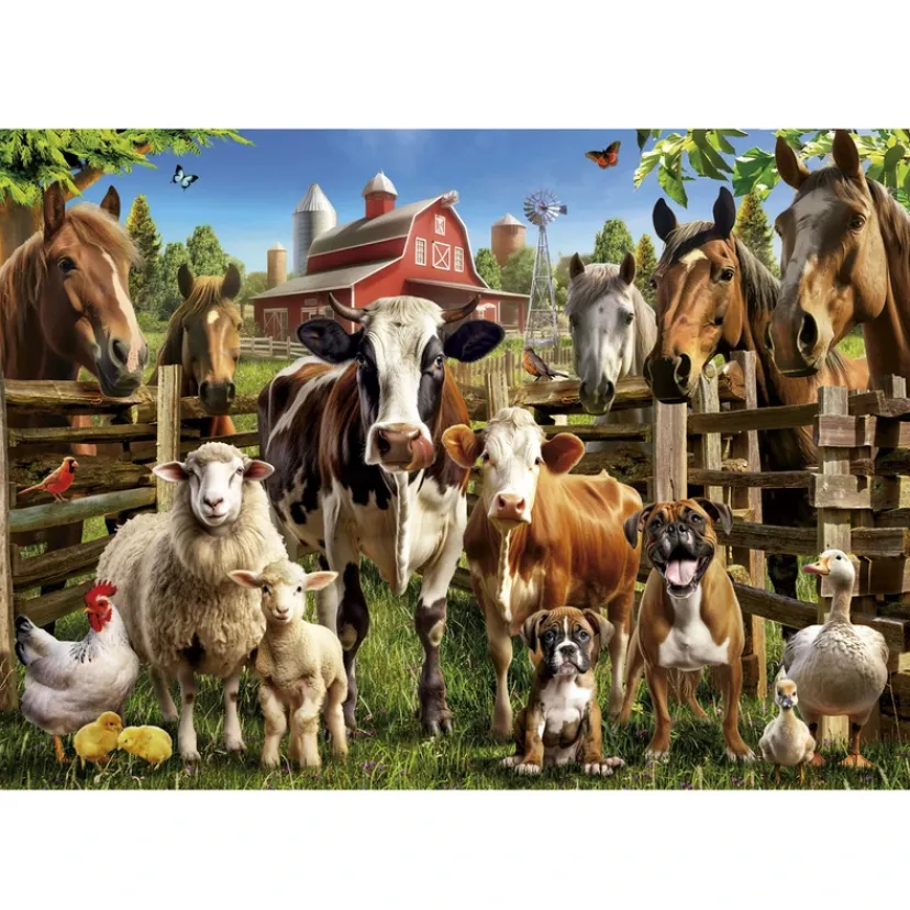 Puslespil Farmyard Buddies 500 brikker>Educa Puzzle Online