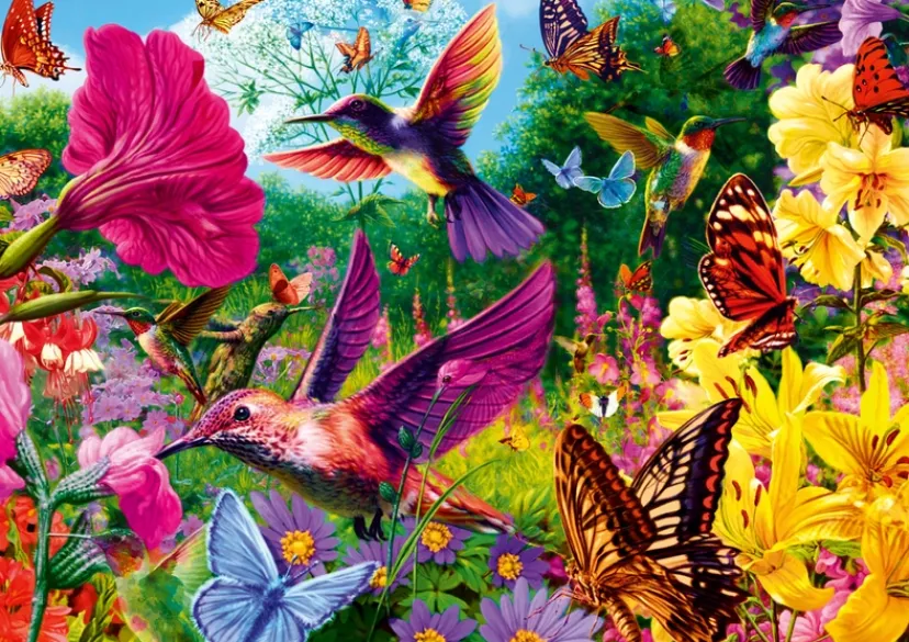 Puslespil Hummingbird garden 1000 brikker>TREFL Sale
